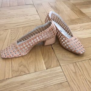 Barely Worn Pink Miista Block Heel Pumps Size 35